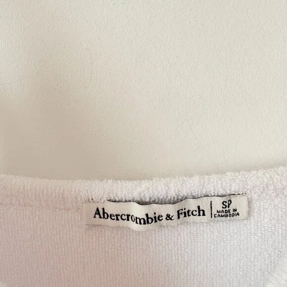 Abercrombie & Fitch Terry Cloth Dress White Size Small - Picture 6 of 7